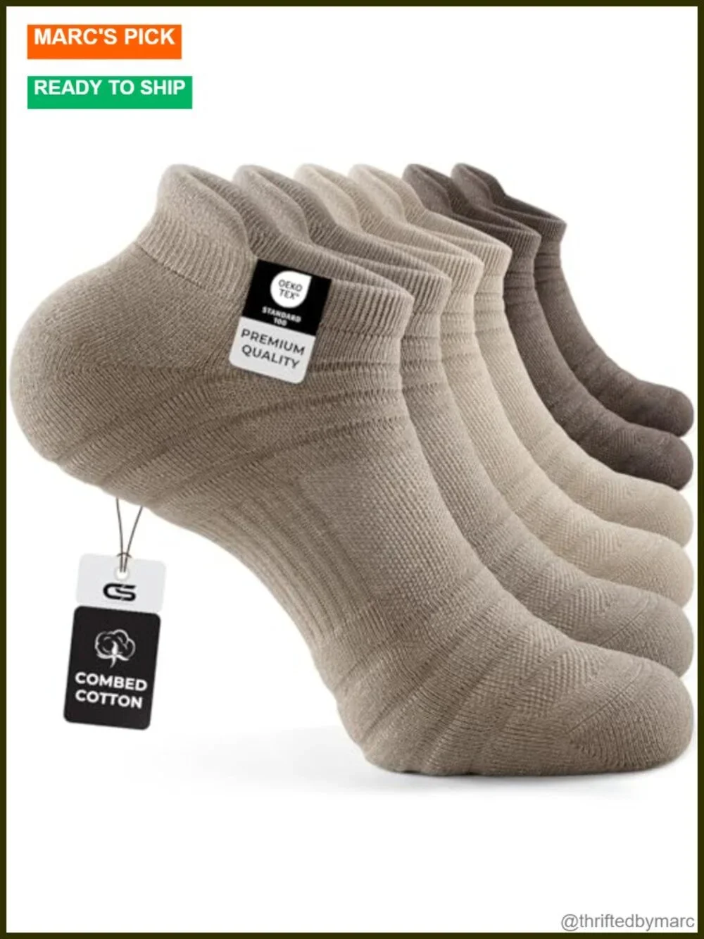 6 Pack Athletic Running Ankle Socks Cotton Low Cut Cushioned Anti-Blister Tab